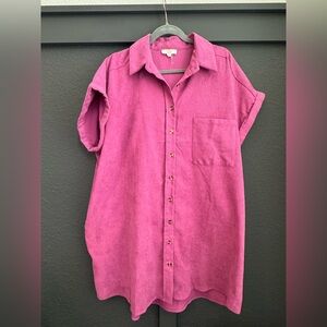 Entro corduroy shift dress.